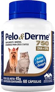 melhor vitamina para queda de pelo cachorro