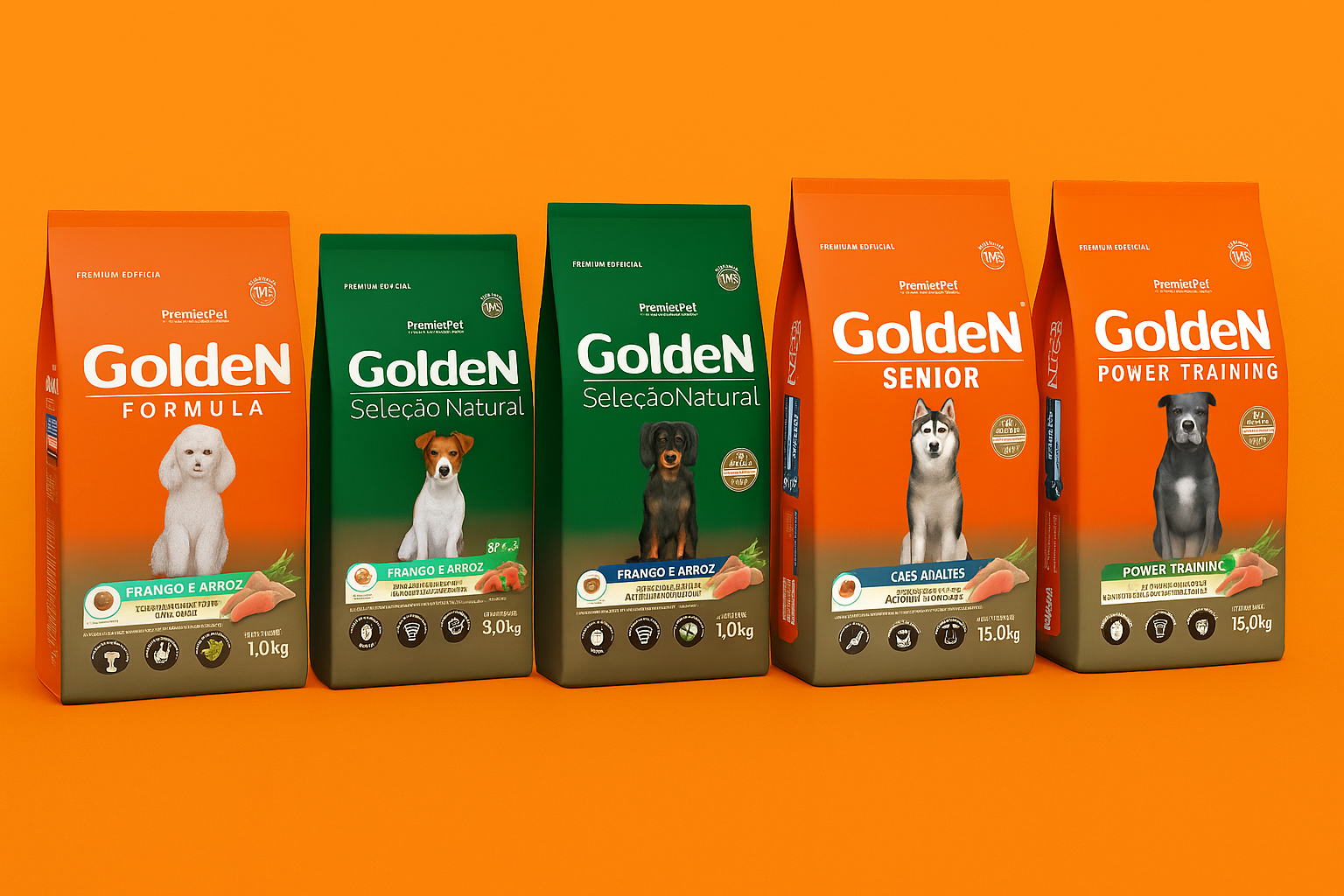 ração para cachorro golden