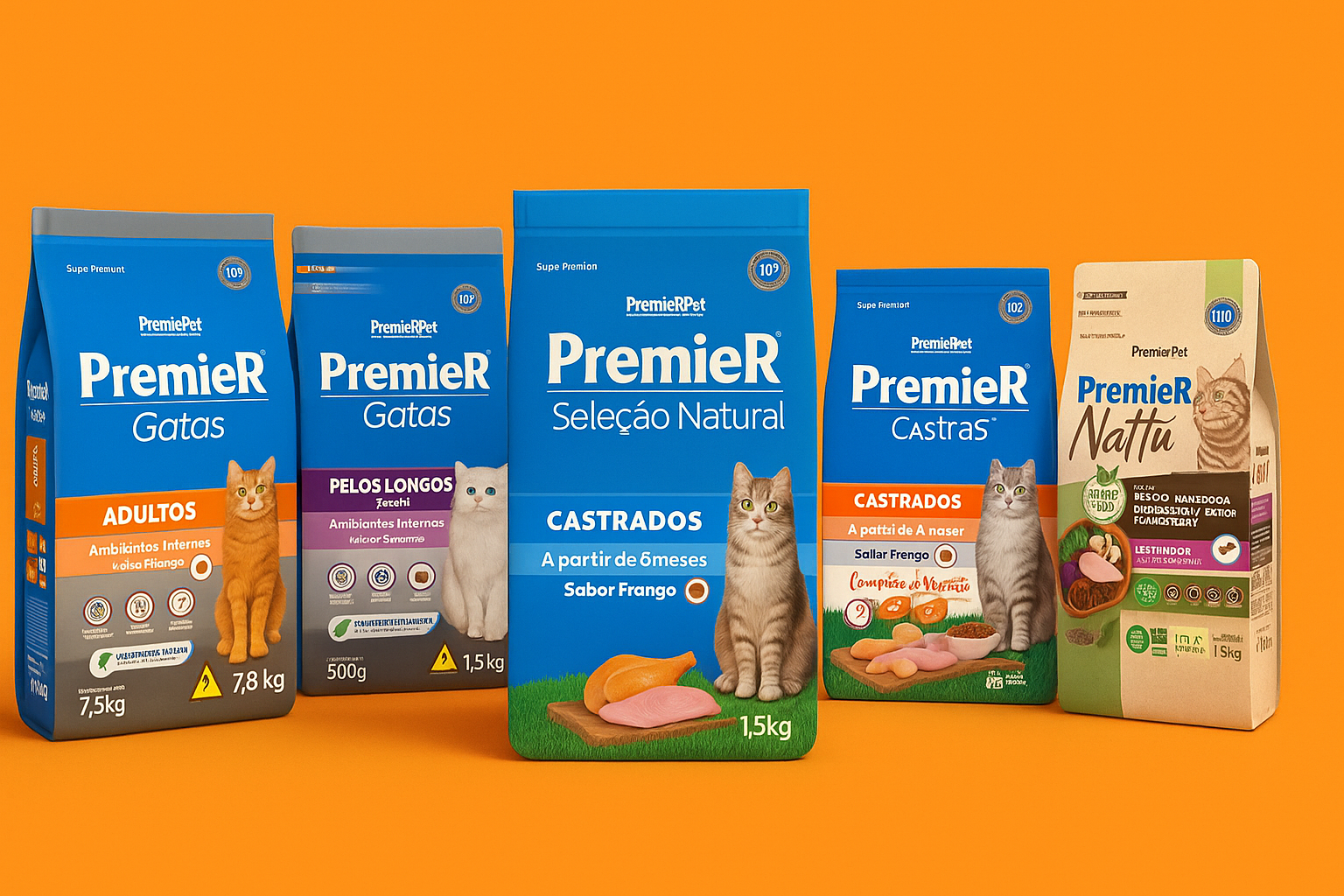 ração para gatos premier